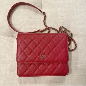 SOLD Chanel caviar square woc